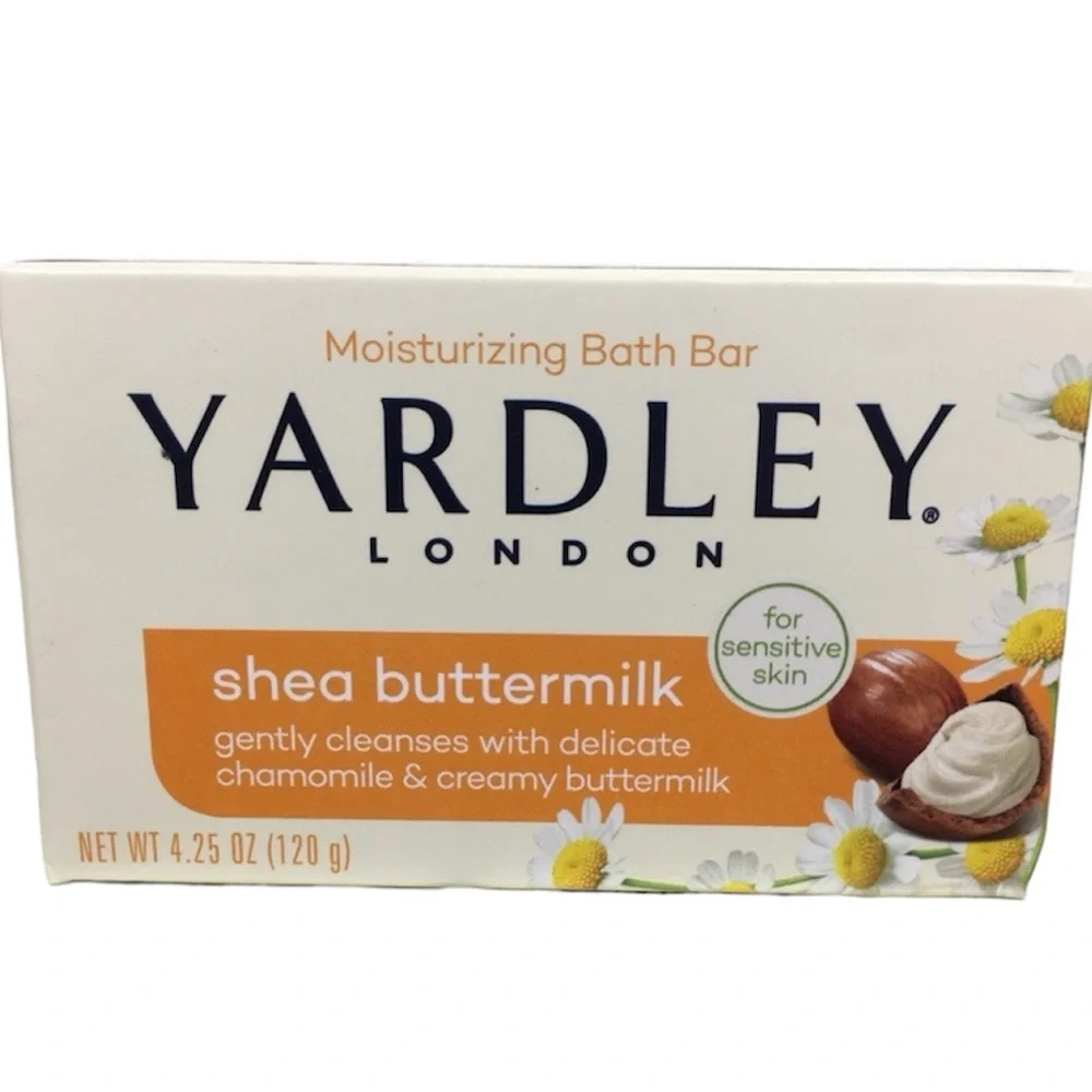 Yardley Of London Moisturizing Shea Buttermilk Soap Luxury Beauty Bar 4.25 Oz